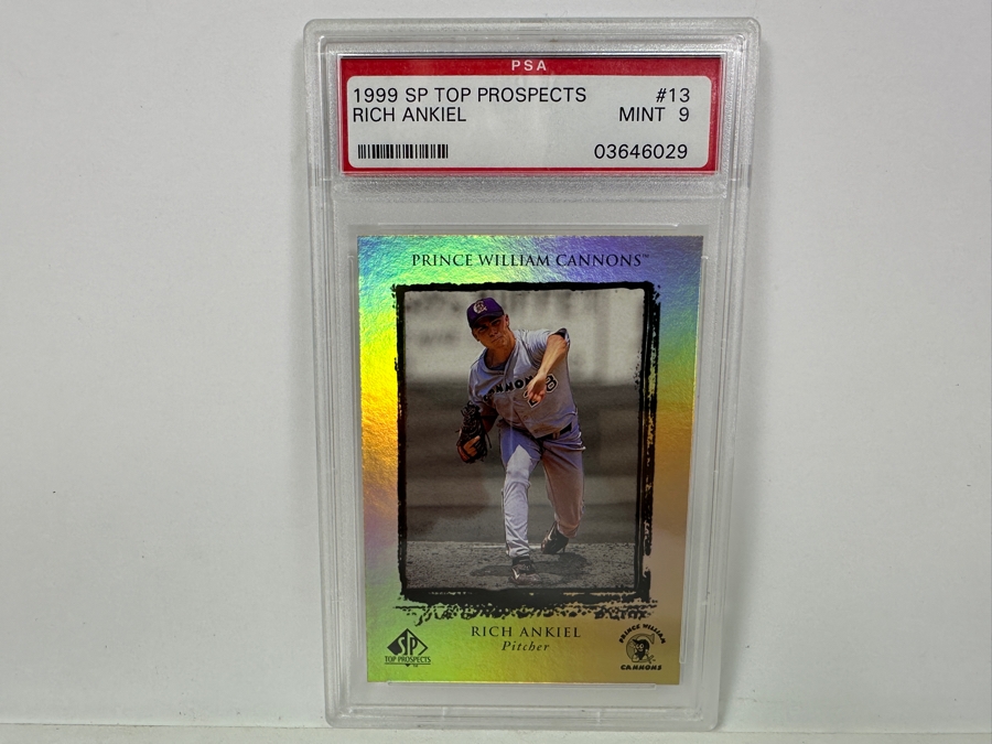1999 SP Top Prospects Rich Ankiel #13 MINT 9 PSA Graded Baseball Card [Photo 2]