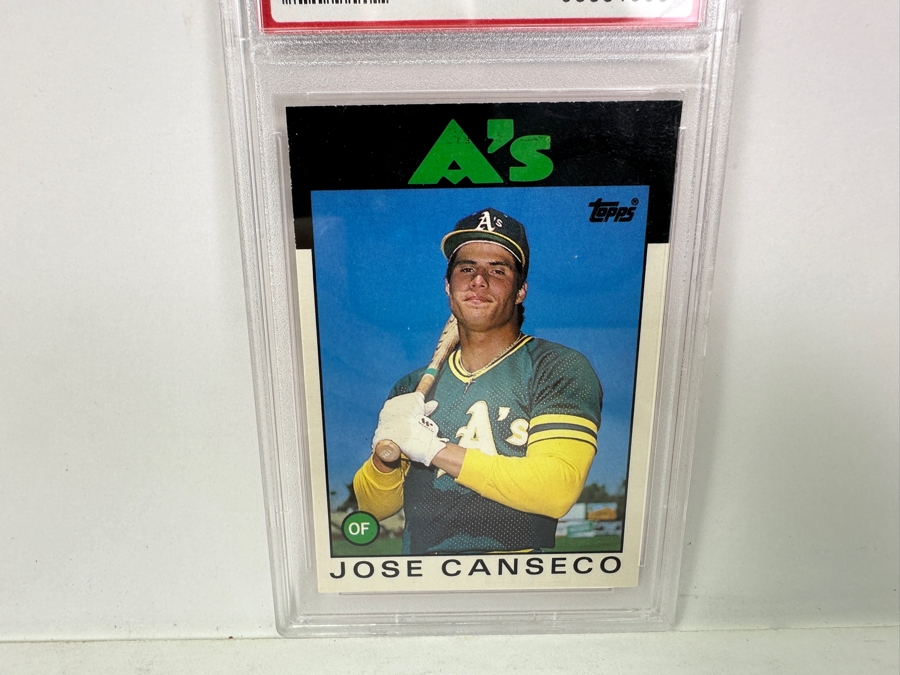 1986 Topps Traded Jose Canseco #20T Near MINT 8 PSA Graded Baseball Card [Photo 2]
