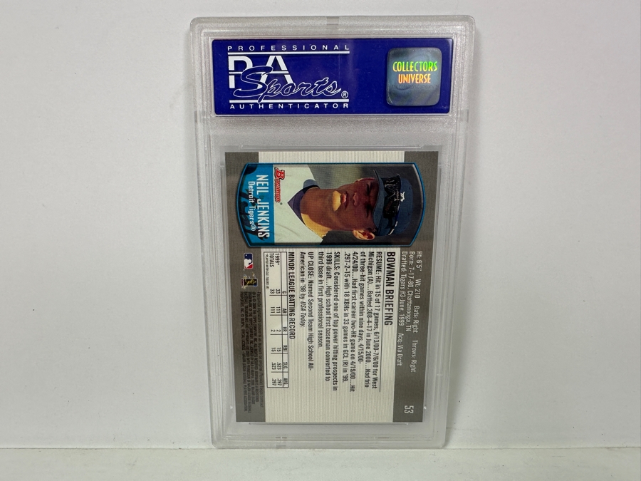 2000 Bowman Draft Picks Neil Jenkins #53 MINT 9 PSA Graded Baseball Card [Photo 4]