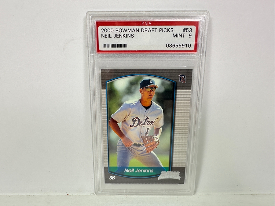 2000 Bowman Draft Picks Neil Jenkins #53 MINT 9 PSA Graded Baseball Card [Photo 1]