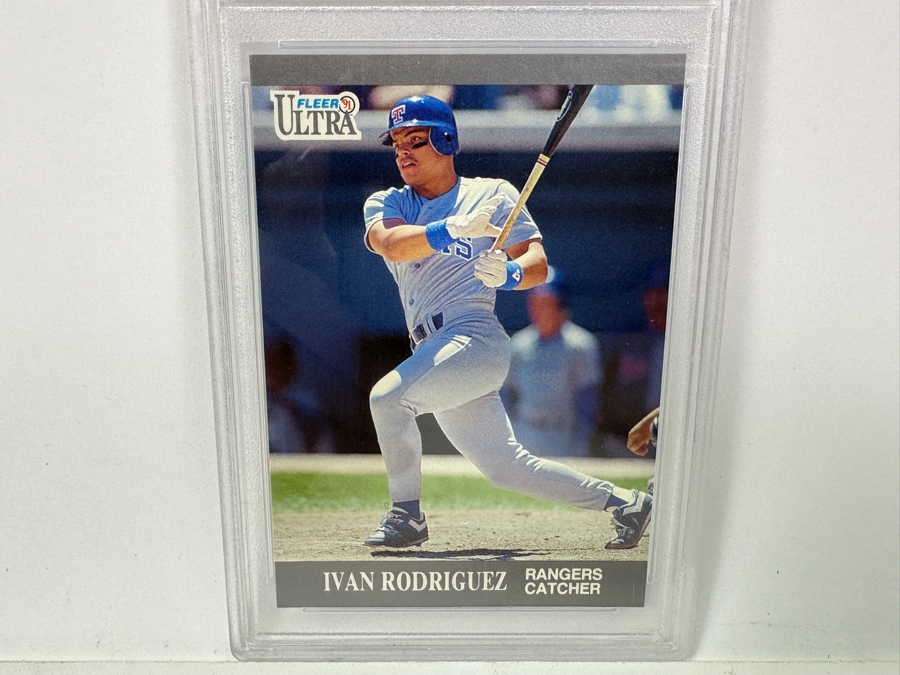 1991 Fleer Ultra Update Ivan Rodriguez #U-58 MINT 9 PSA Graded Baseball Card [Photo 2]