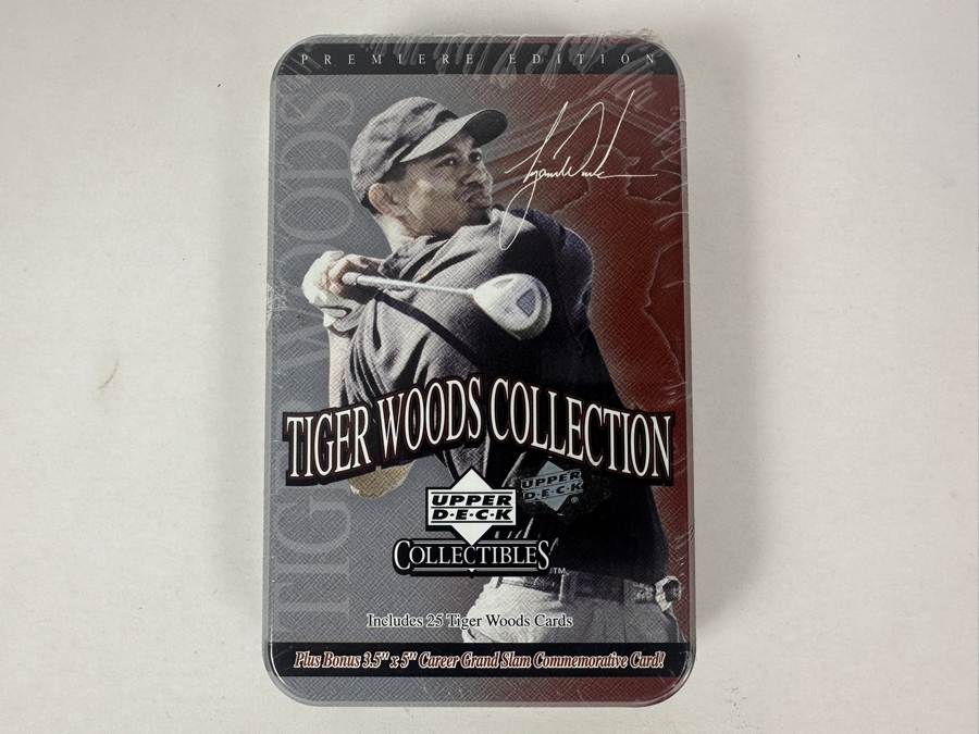 Tiger Woods Collection Upper Deck Collectibles Factory Sealed Cards Includes 25 Tiger Woods Cards Premiere Edition 2001 Golf Cards Factory Sealed [Photo 2]