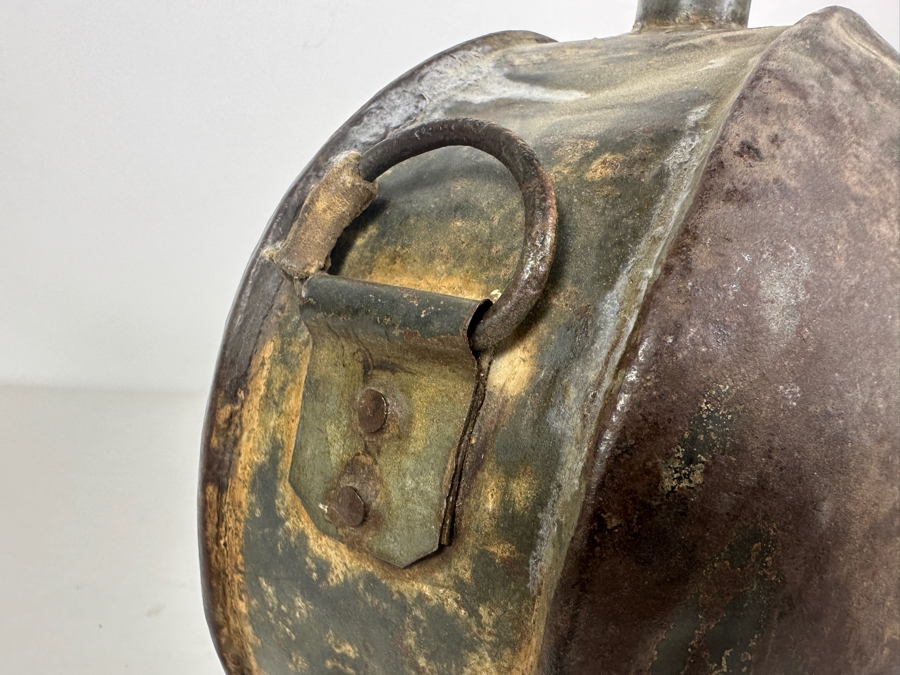 Antique Civil War Soldier Metal Canteen Drum 9.5W X 11H [Photo 11]