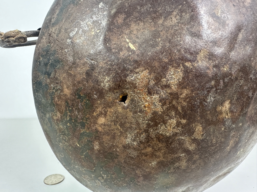 Antique Civil War Soldier Metal Canteen Drum 9.5W X 11H [Photo 12]
