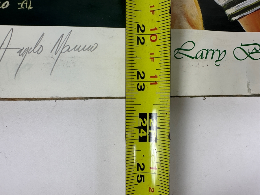 Angelo Marino Artist Signed Limited Edition (473/900) Larry Bird Basketball Print 17 X 23.5 (Has Water Damage) [Photo 8]