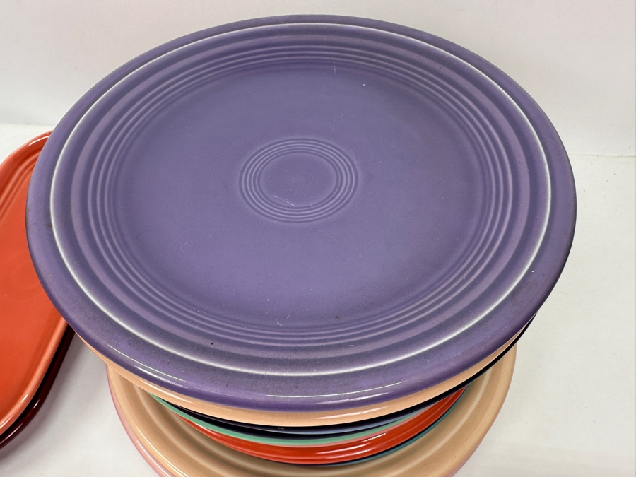 Fiesta Fiestaware - Large Set Of Colorful Cups & Saucers, Bowls, Plates And Salt & Pepper Shakers 42 Pieces [Photo 18]