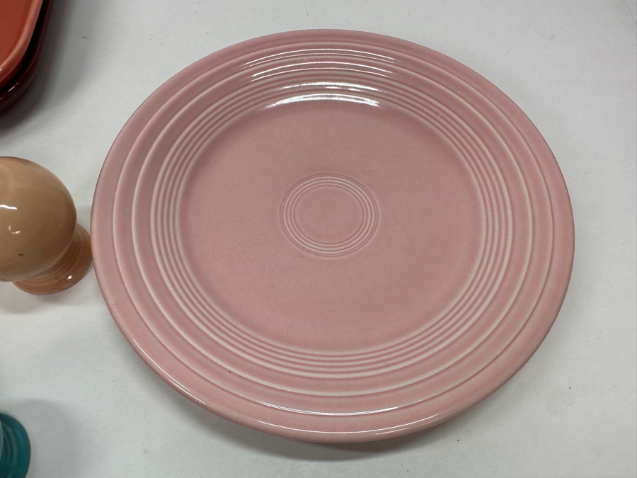 Fiesta Fiestaware - Large Set Of Colorful Cups & Saucers, Bowls, Plates And Salt & Pepper Shakers 42 Pieces [Photo 22]