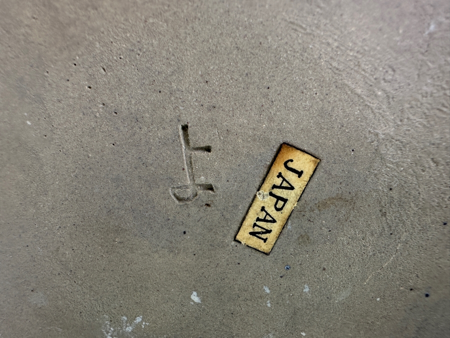 Vintage Mid-Century Signed Japanese Ceramic Glazed Vase 13.5'H [Photo 6]