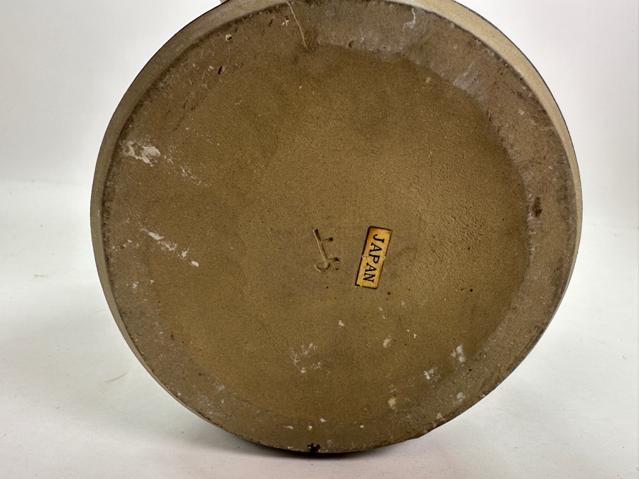 Vintage Mid-Century Signed Japanese Ceramic Glazed Vase 13.5'H [Photo 5]