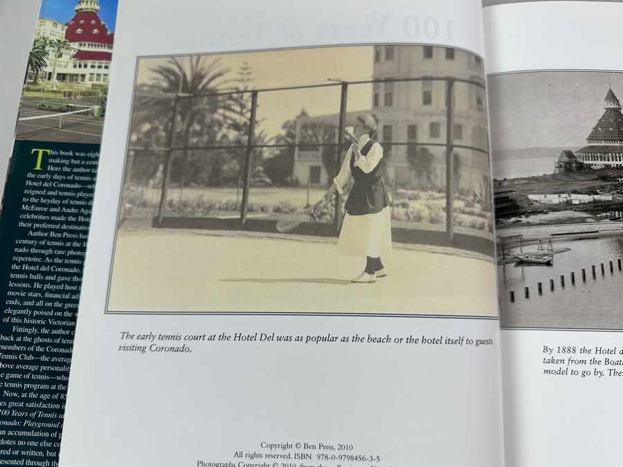 Signed Copy Of 100 Years Of Tennis At The Hotel Del Coronado Playground Of The Stars By Ben Press Hardcover Book Signed By Ben Press [Photo 7]
