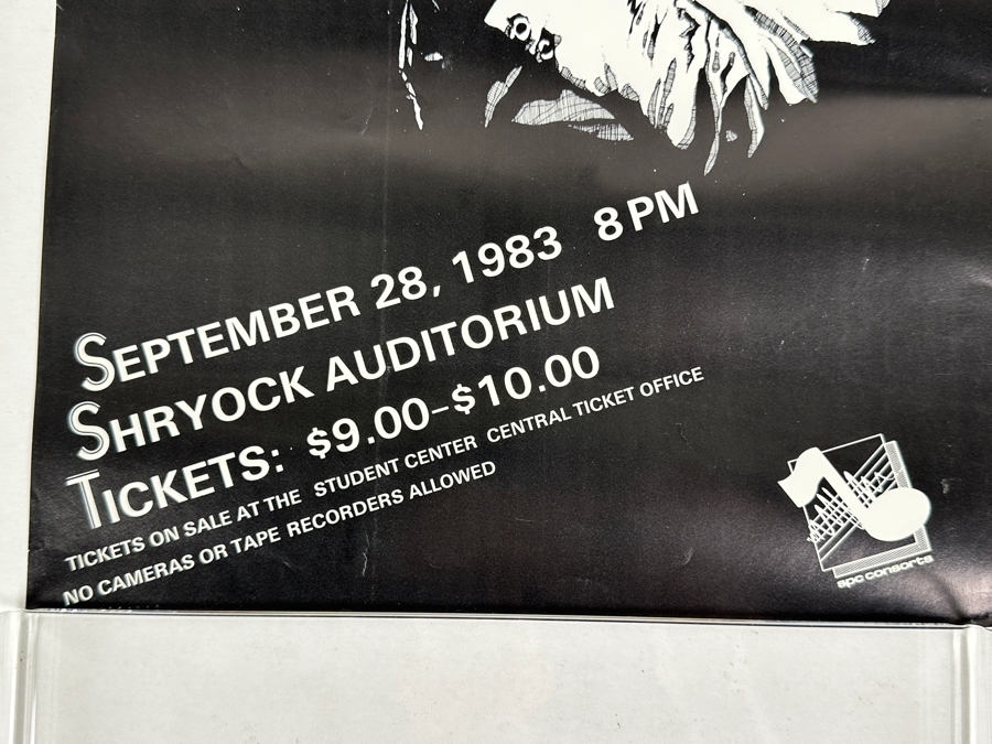 JUST ADDED - Dizzy Gillespie SPC Consorts Presents September 28, 1983 Shryock Auditorium Concert Poster 11 X 17 [Photo 4]
