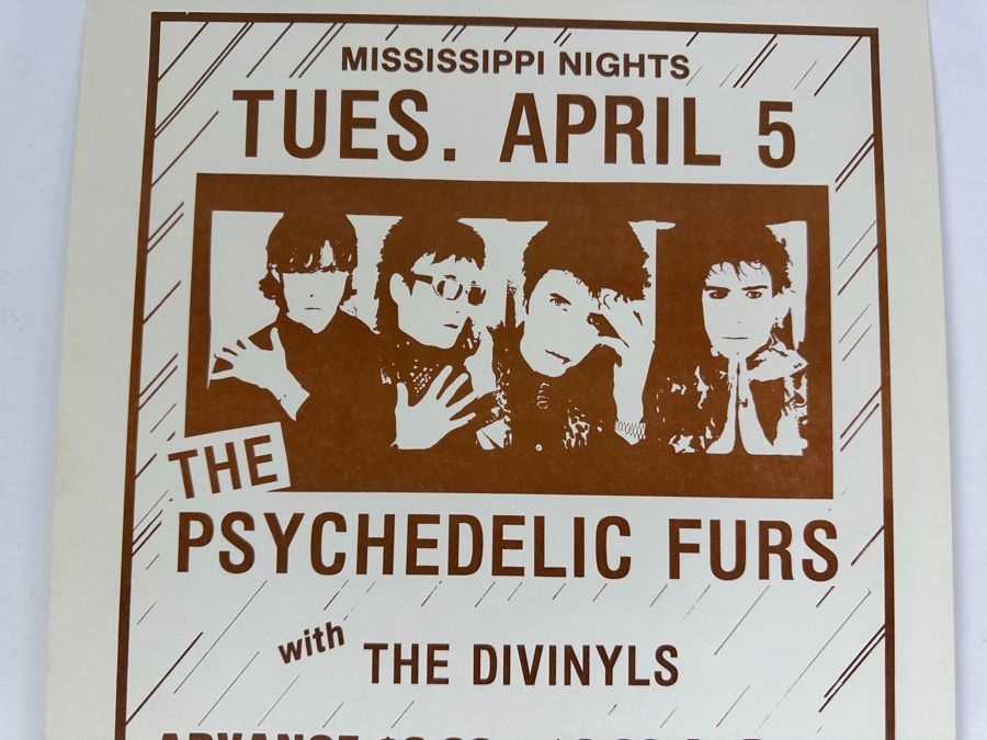 JUST ADDED - Vintage The Psychedelic Furs Mississippi Nights Concert Poster 11 X 17 [Photo 3]
