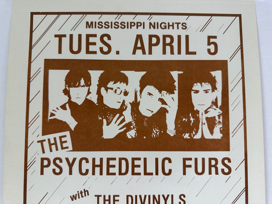 JUST ADDED - Vintage The Psychedelic Furs Mississippi Nights Concert Poster 11 X 17 [Photo 2]