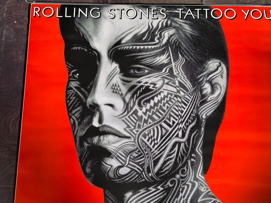 JUST ADDED - Vintage Rolling Stones Tattoo You Poster 36 X 36 [Photo 2]