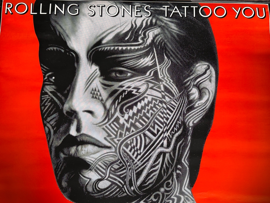 JUST ADDED - Vintage Rolling Stones Tattoo You Poster 36 X 36 [Photo 3]