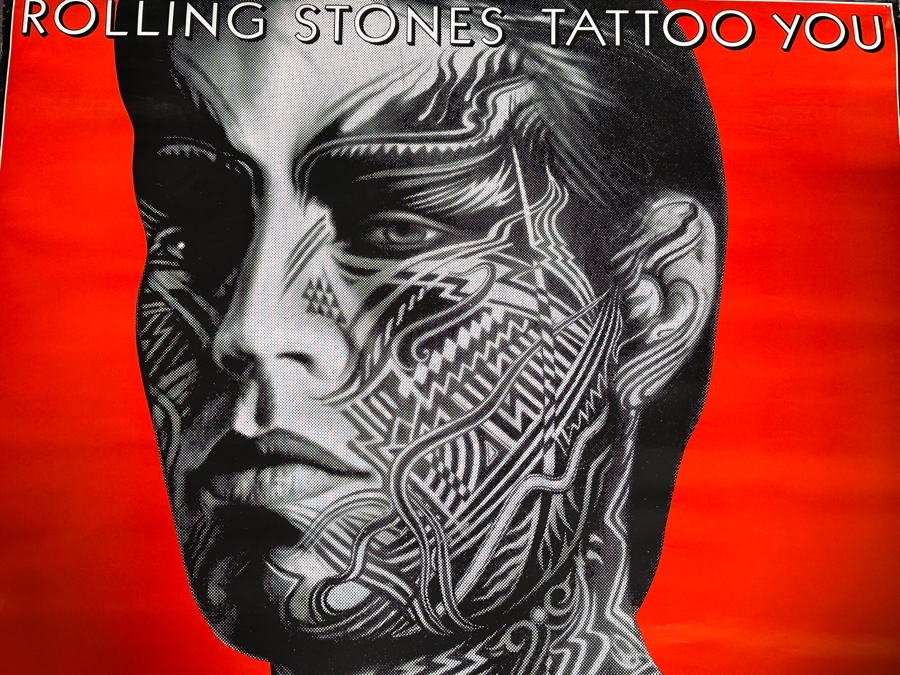 JUST ADDED - Vintage Rolling Stones Tattoo You Poster 36 X 36 [Photo 4]