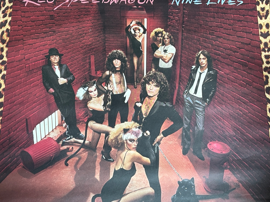 JUST ADDED - Vintage REO Speedwagon Nine Lives Poster 42 X 44 [Photo 3]