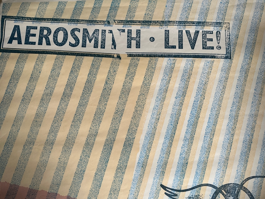 JUST ADDED - Vintage Aerosmith Live! Bootleg Poster 42.5 X 43 [Photo 3]