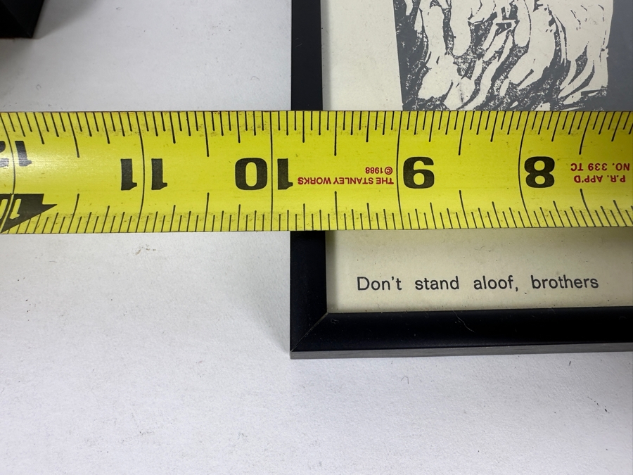 Pair Of Framed Russian Soviet Jewish Prints By Yosef Kuzkovski: No Brothers Stand With Submitting Hands / Let My People Go 10 X 13 [Photo 13]