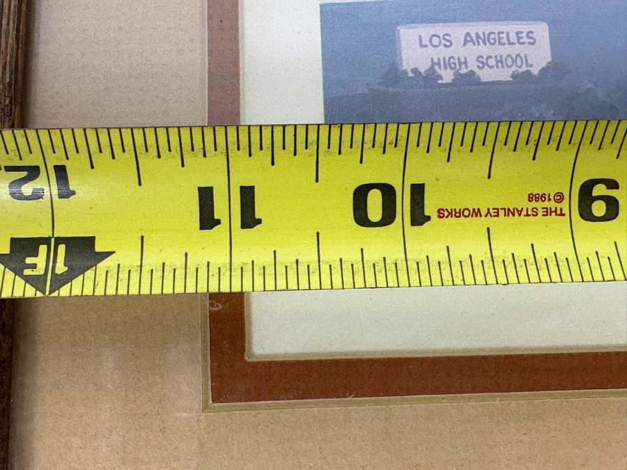 Stanley Cline Artist Signed Print Titled 'Los Angeles High School - 1950's' 11 X 8 Framed 16 X 13 [Photo 7]