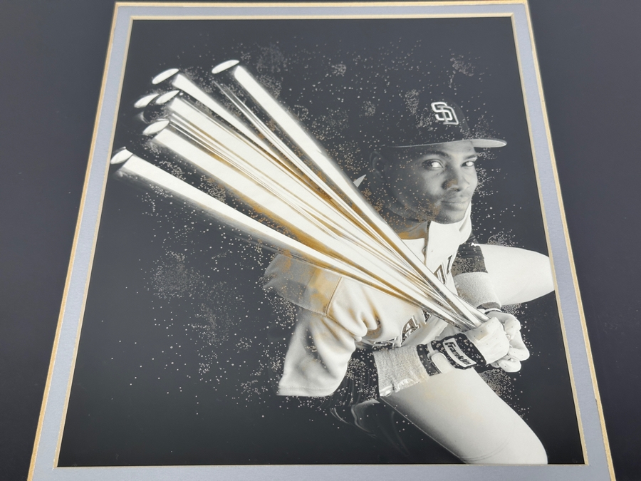 Tony Gwynn Hand Signed Limited Edition Upper Deck Photograph Numbered 6 Of 100 With COA 7.5 X 9 Framed 21 X 21 [Photo 7]