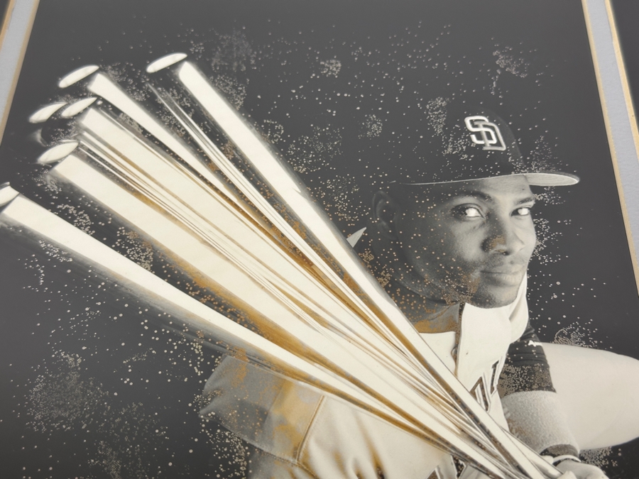 Tony Gwynn Hand Signed Limited Edition Upper Deck Photograph Numbered 6 Of 100 With COA 7.5 X 9 Framed 21 X 21 [Photo 8]