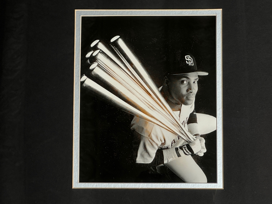 Tony Gwynn Hand Signed Limited Edition Upper Deck Photograph Numbered 6 Of 100 With COA 7.5 X 9 Framed 21 X 21 [Photo 2]