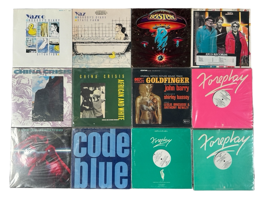 JUST ADDED - 12 Vintage Vinyl Records With Promo Copies - See Photos [Photo 1]