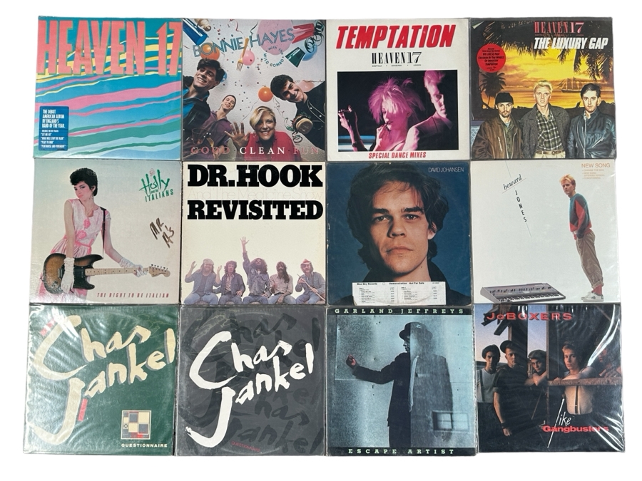 JUST ADDED - 12 Vintage Vinyl Records With Promo Copies - See Photos [Photo 1]