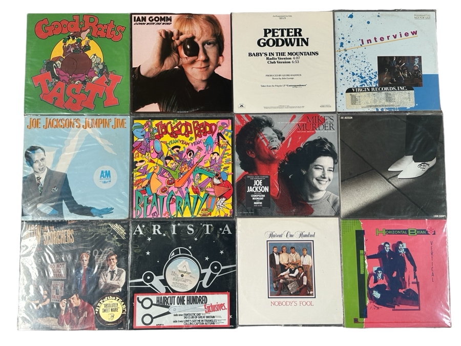 JUST ADDED - 12 Vintage Vinyl Records With Promo Copies - See Photos [Photo 1]