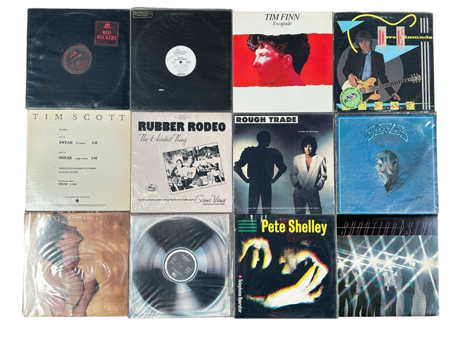 JUST ADDED - 12 Vintage Vinyl Records With Promo Copies - See Photos [Photo 1]
