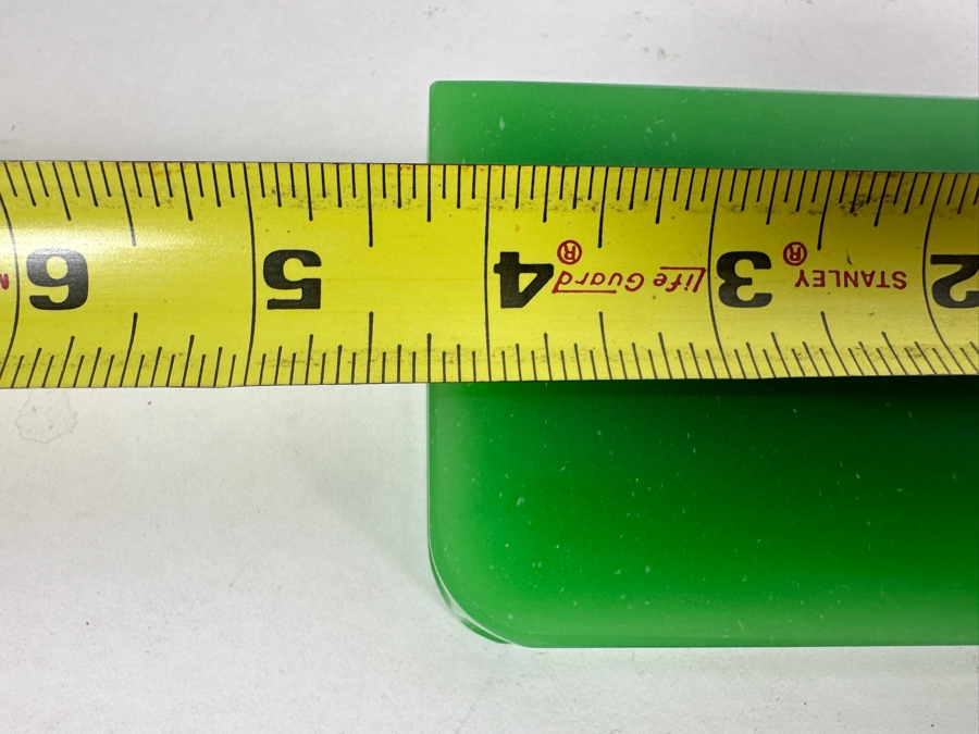 Just Added - Antique Green Opaline Glass Paperweight In Form Of A Book 4.25W X 3D X 0.75H [Photo 10]