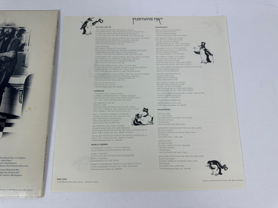 Fleetwood Mac - Fleetwood Mac Reprise Records MSK 2281 1975 Vinyl Record [Photo 8]