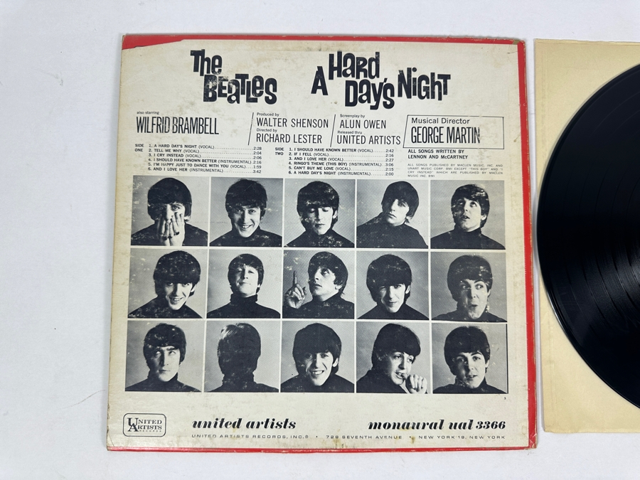 The Beatles - A Hard Day's Night United Artists Records UAL 3366 Vinyl Record [Photo 3]