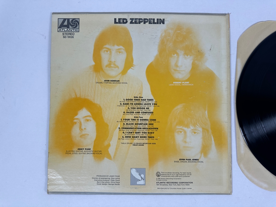 Led Zeppelin - Led Zeppelin Atlantic Records SD 19126 Vinyl Record [Photo 3]