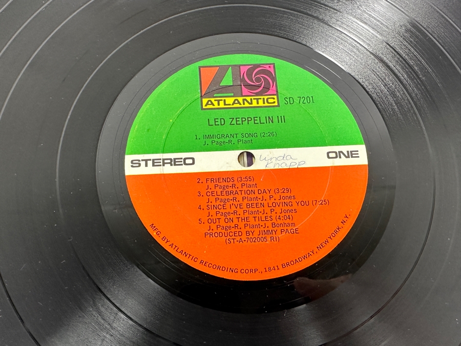 Led Zeppelin - Led Zeppelin III Atlantic Records SD 7201 Gatefold Vinyl Record [Photo 8]