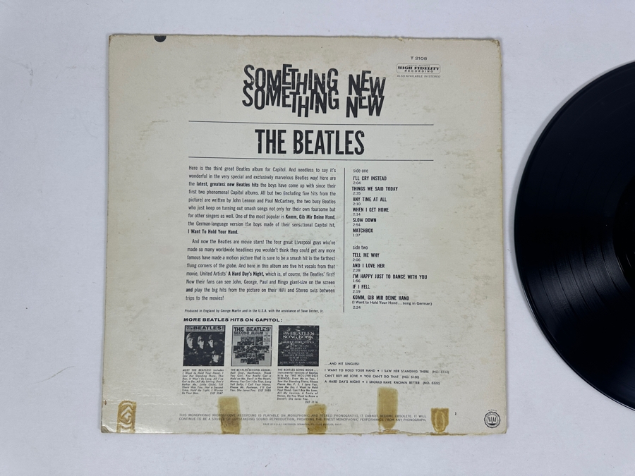 The Beatles - Something New Capitol Records T-2108 Vinyl Record [Photo 4]