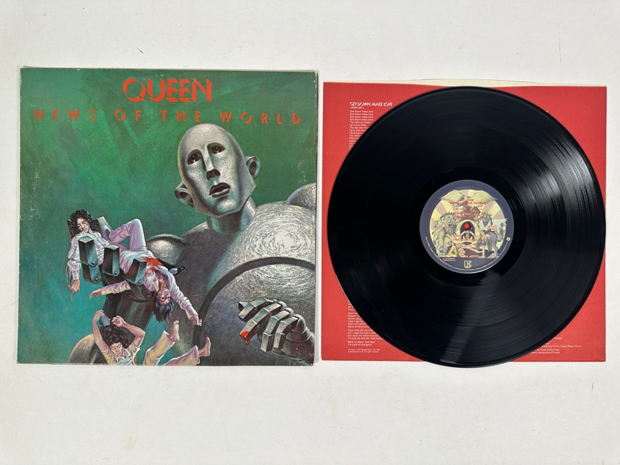 Queen - News Of The World Elektra Records 6E-112 1977 Gatefold Vinyl Record
