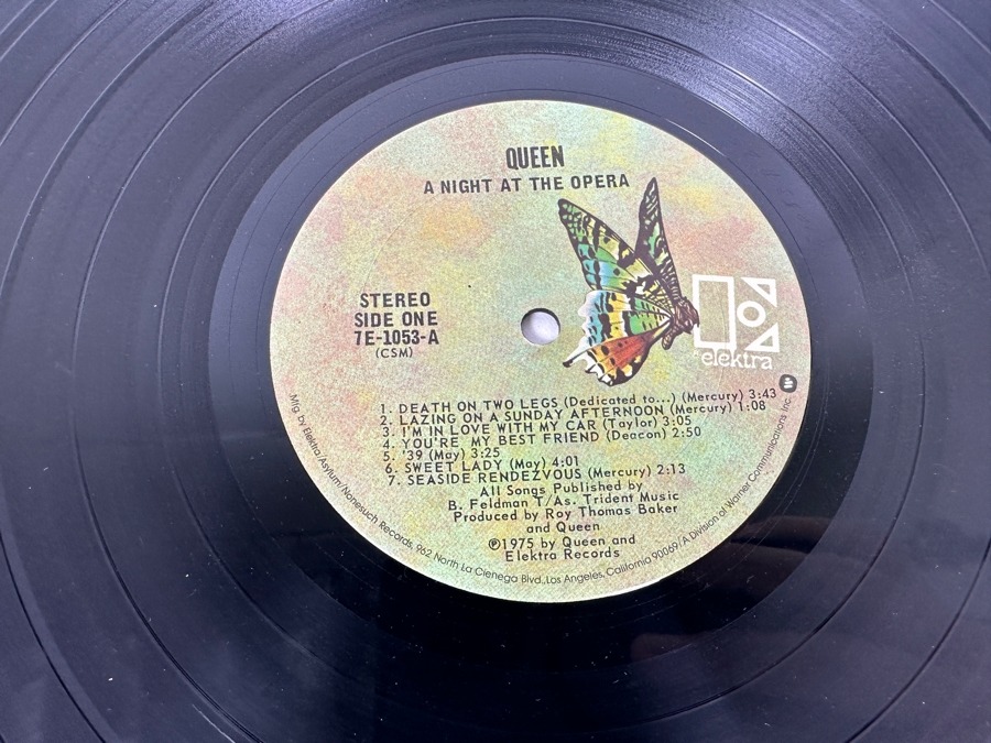 Queen - A Night At The Opera Elektra Records 7E-1053 1975 Vinyl Record [Photo 8]