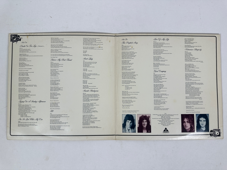 Queen - A Night At The Opera Elektra Records 7E-1053 1975 Vinyl Record [Photo 3]