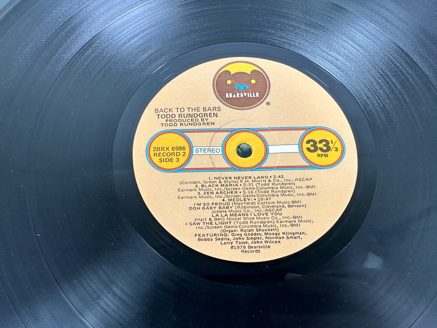 Todd Rundgren - Back To The Bars Bearsville Records 2BRX 6986 Gatefold 2 X Vinyl Record [Photo 12]