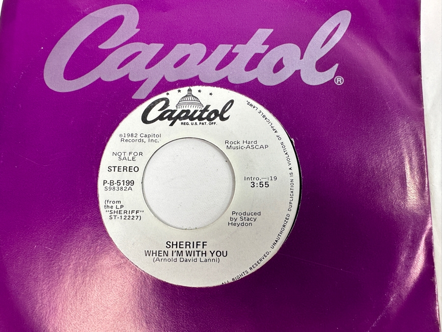 20 Early 1980s Era 45 RPM Vinyl Records Mainly Promo Copies (See Photos) [Photo 20]