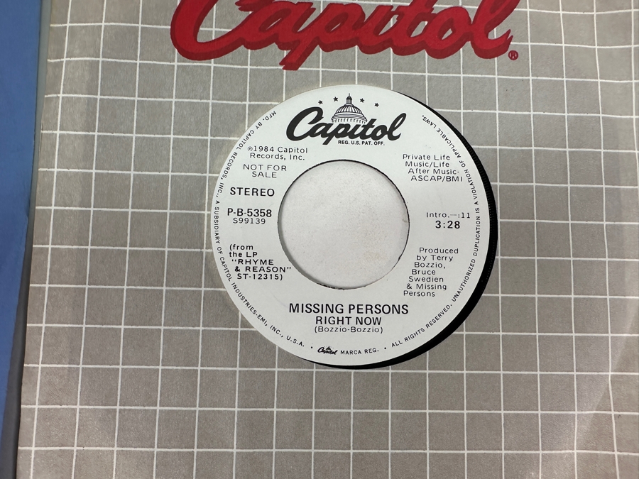 20 Early 1980s Era 45 RPM Vinyl Records Mainly Promo Copies (See Photos) [Photo 13]