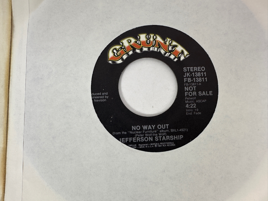 20 Early 1980s Era 45 RPM Vinyl Records Mainly Promo Copies (See Photos) [Photo 5]