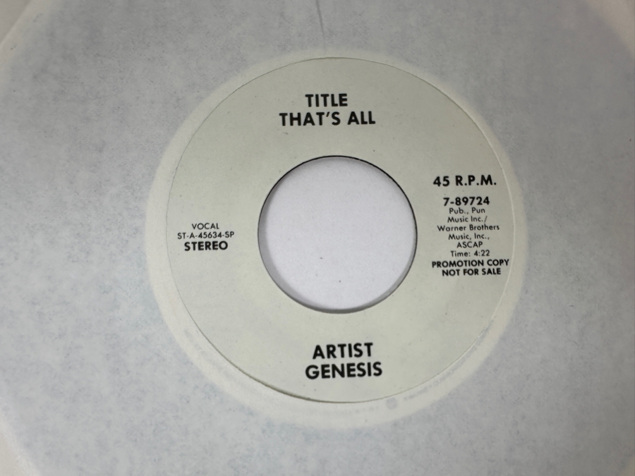 20 Early 1980s Era 45 RPM Vinyl Records Mainly Promo Copies (See Photos) [Photo 7]