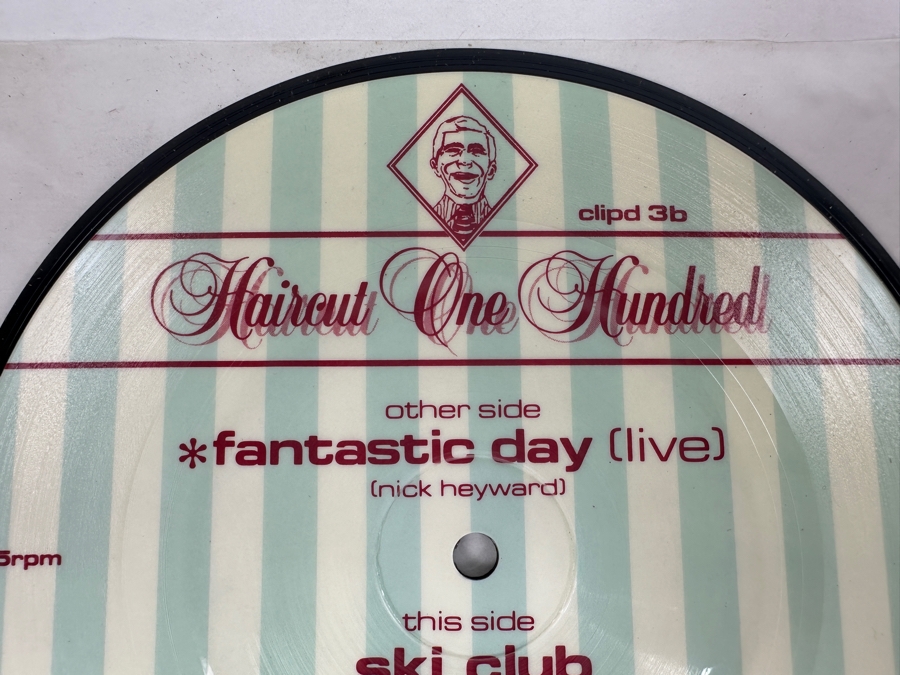 Haircut One Hundred - Fantastic Davy (Live) Arista Records Clipd 3 7' 45 RPM Single Picture Disc 1982 [Photo 3]