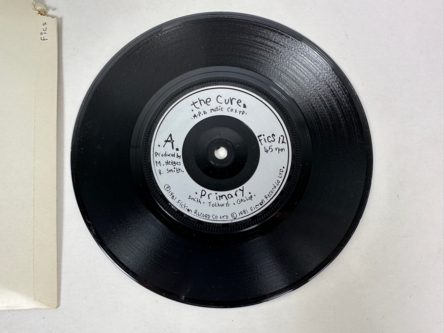 The Cure - Primary Fiction Records Fics 12 7' Single 45 RPM Vinyl Record 1981 Small Hole UK 1981 [Photo 5]
