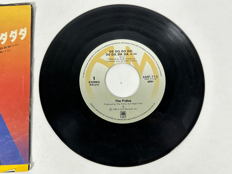 Pair Of The Police - De Do Do Do, De Da Da Da A&M Records AMP-713 45 RPM Vinyl Record 1980 Japanese Import [Photo 11]