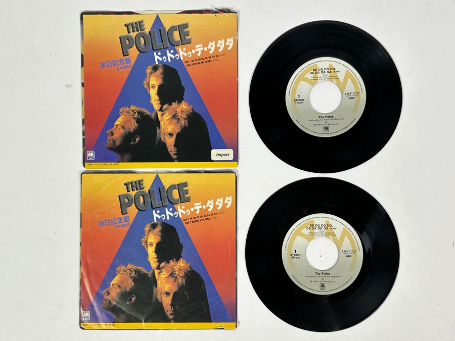 Pair Of The Police - De Do Do Do, De Da Da Da A&M Records AMP-713 45 RPM Vinyl Record 1980 Japanese Import [Photo 1]