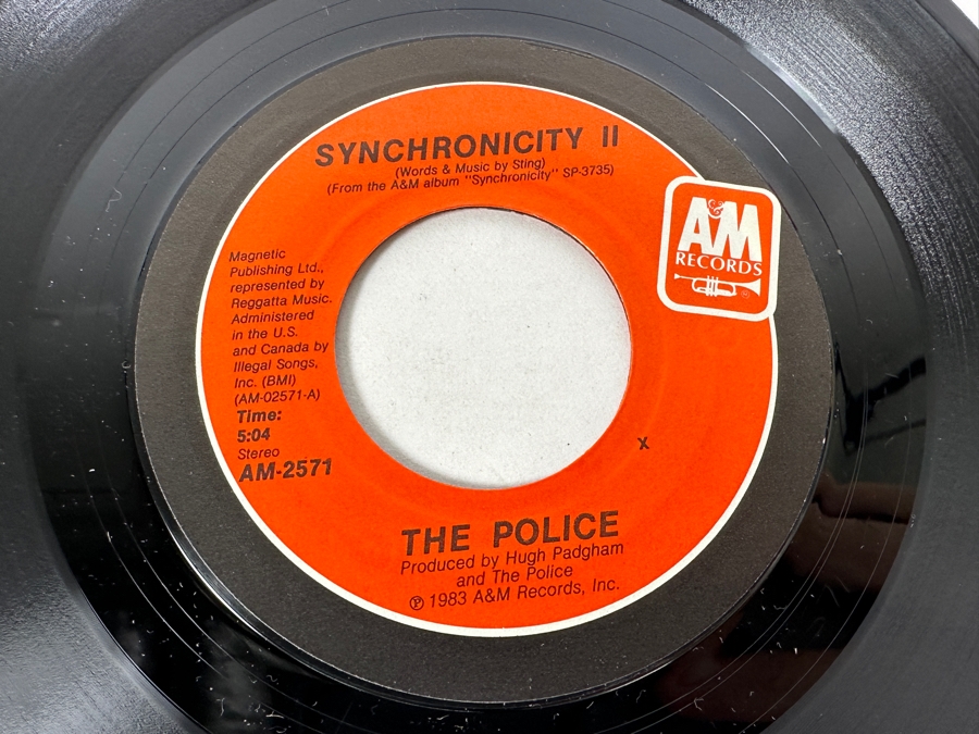 The Police - Spirits In The Material World 2390-S 1981 / Every Little Thing She Does Is Magic 2371-S 1981 / Synchronicity II AM-2571 1983 A&M Records 45 RPM 3 X Vinyl Records [Photo 4]